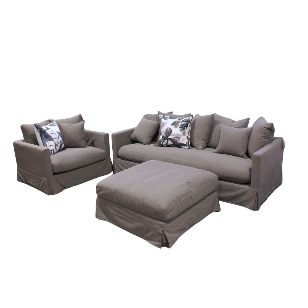 LUXE SOFA 1 SEATER GREY SLIP COVER image 4
